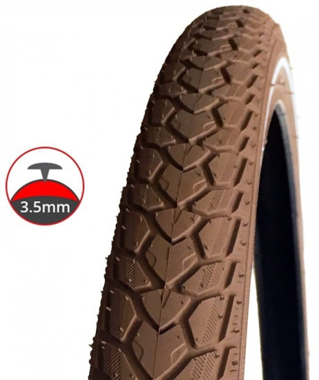 Buitenband 28 x 1.75 (47-622) reflectie bruin