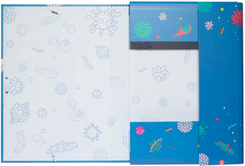 elasto-/foldermap Virus Attack A4 karton blauw