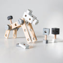 bouwpakket junior hout grijs/bruin 46-delig