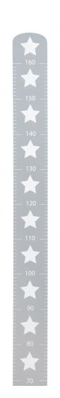 groeimeter Little Stars junior 160 cm hout grijs/wit