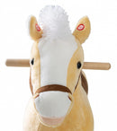 hobbelpaard kerstmis junior 73 x 31 x 63 cm hout/textiel