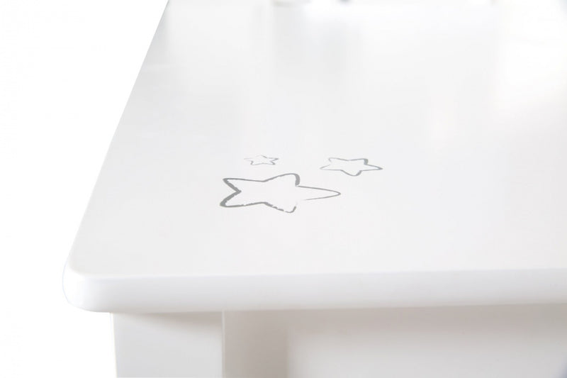 kinderstoelset Little Stars junior hout wit 3-delig