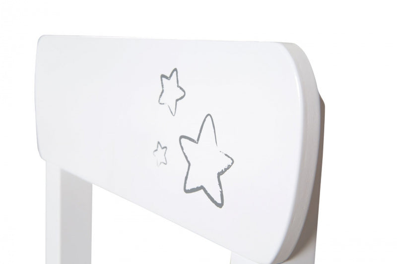 kinderstoelset Little Stars junior hout wit 3-delig