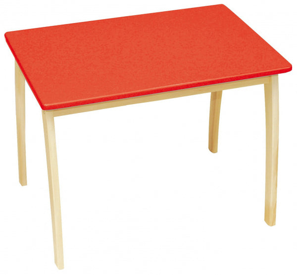 kindertafel junior 56 x 76 x 52 cm hout naturel/oranje