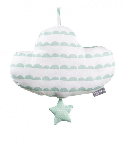 muziekdoos Happy Cloud 27 cm wit/groen