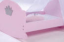 poppenwieg Princess Sophie junior 58 cm hout roze/wit