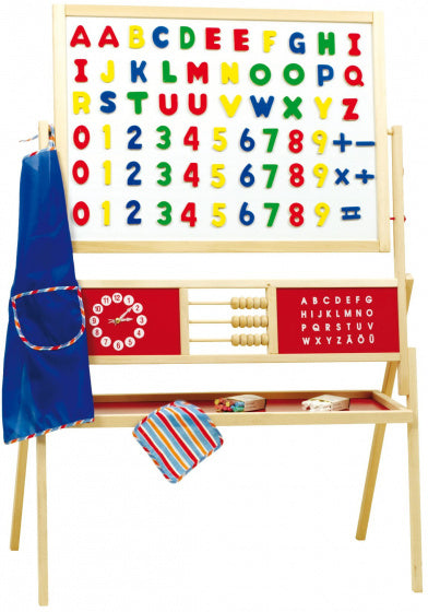 school-/tekenbord magnetisch 83 x 124 cm hout 93-delig