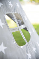 tipi speeltent junior 115 x 115 x 156 cm polyester grijs