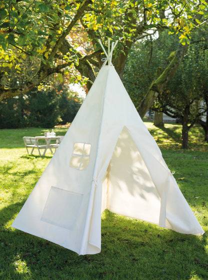 tipi speeltent junior 117 x 110 x 156 cm canvas wit