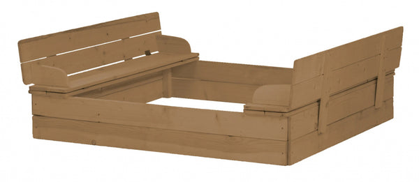 zandbak Outdoor Deluxe 127 x 123,5 cm hout lichtbruin