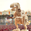 3D-modelbouw Apatosaurus 40 cm hout naturel 79-delig