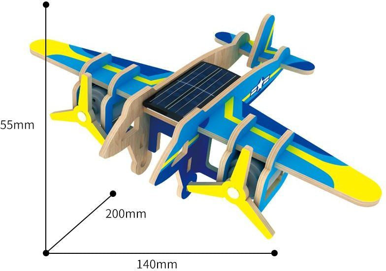 3D-modelbouw Bomber P330S 14 x 20 cm blauw 13-delig