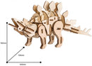 3D-modelbouw Stegosaurus 40 cm hout naturel 88-delig