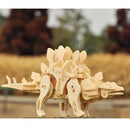 3D-modelbouw Stegosaurus 40 cm hout naturel 88-delig