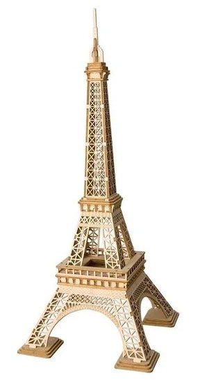3D-puzzel Eiffeltoren 23 cm hout naturel 122-delig