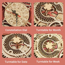 bouwpakket zodiac wall clock 33,5 x 5,5 cm hout