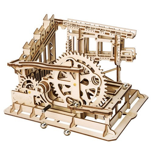 bouwset knikkerbaan Cog Coaster hout bruin 238-delig