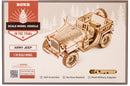 modelbouwpakket Army Jeep 18,9 cm hout 369-delig