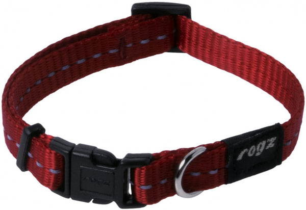 Rogz For Dogs Nitelife Halsband Rood 11 MMX20-32 CM