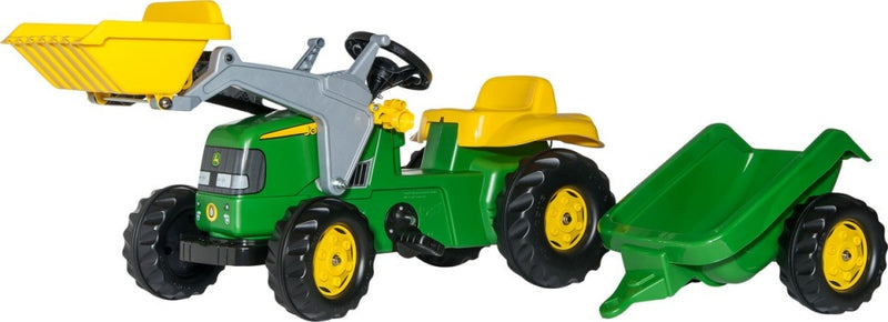 Rolly Toys 023110 RollyKid John Deere Tractor met Lader en Aanhanger