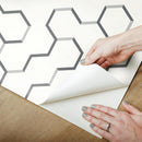 behang Peel and Stick Geometric 503 cm vinyl grijs