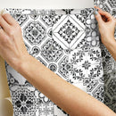 behang Peel and Stick Mediteran. 503 cm vinyl zwart