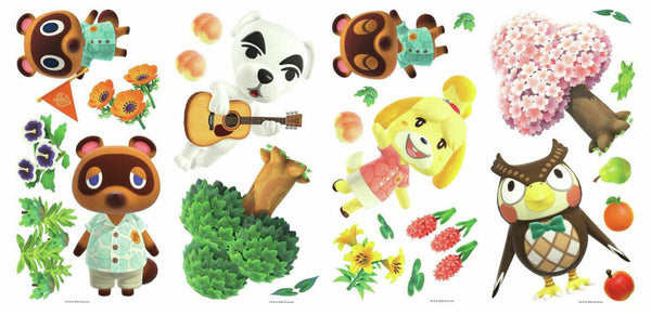 muursticker Animal Crossing 24,1 cm vinyl 26-delig