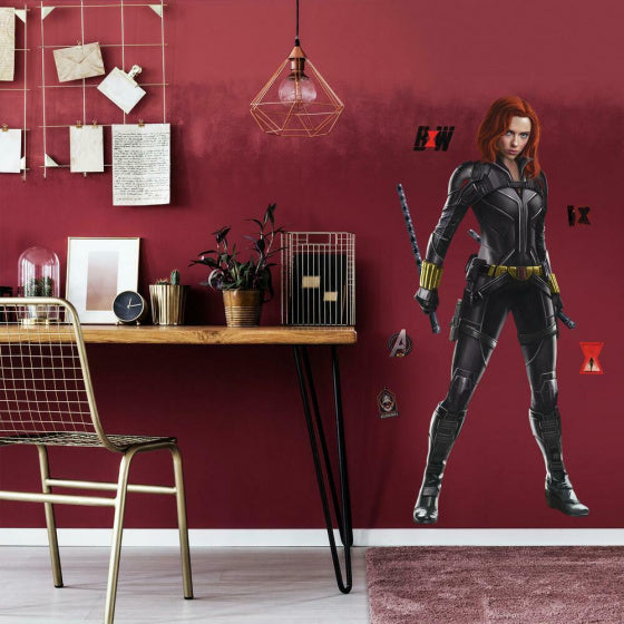 muursticker Black Widow 72 x 106 cm vinyl 22-delig