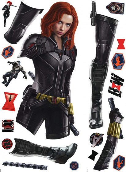 muursticker Black Widow 72 x 106 cm vinyl 22-delig