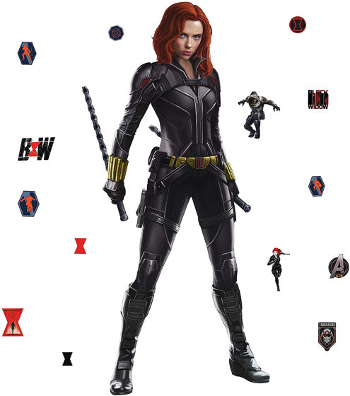 muursticker Black Widow 72 x 106 cm vinyl 22-delig