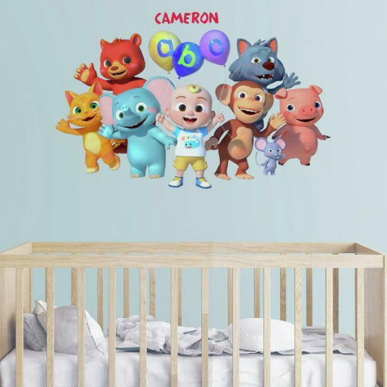 muursticker Cocomelon alfabet junior vinyl 134-delig