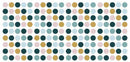 muursticker Dots junior vinyl roze/geel 180-delig