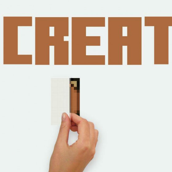 muursticker Eat Sleep Mine Create vinyl rood 8-delig