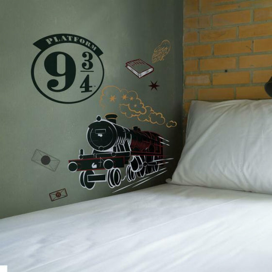 muursticker Hogwarts Express vinyl zwart 23-delig