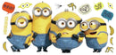 muursticker Minions junior vinyl blauw/geel 14-delig
