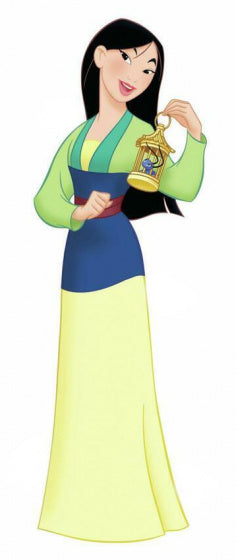 muursticker Mulan junior 42 x 126 cm vinyl 37-delig