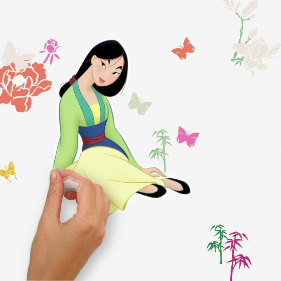 muursticker Mulan junior 44 x 92 cm vinyl 40-delig