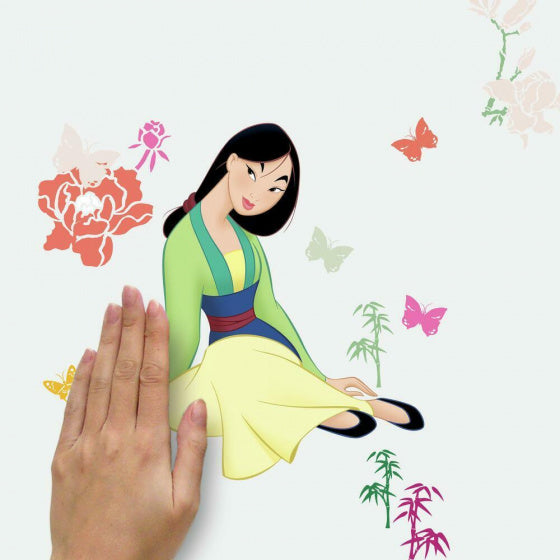 muursticker Mulan junior 44 x 92 cm vinyl 40-delig