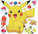muursticker Pikachu junior vinyl geel 14-delig