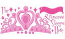 muursticker Princess Sleeps Here 91 x 20 cm vinyl roze