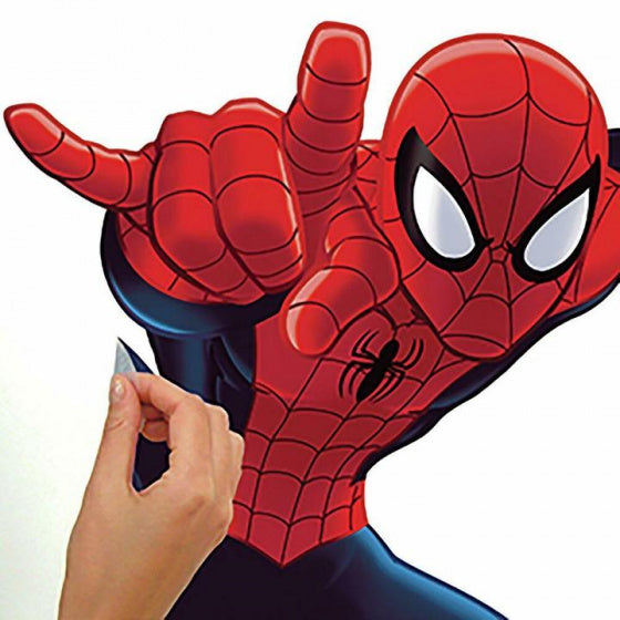 muursticker Spider-Man 134 cm vinyl rood 17-delig