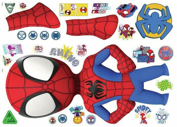 muursticker Spider-Man vinyl rood/blauw 29-delig