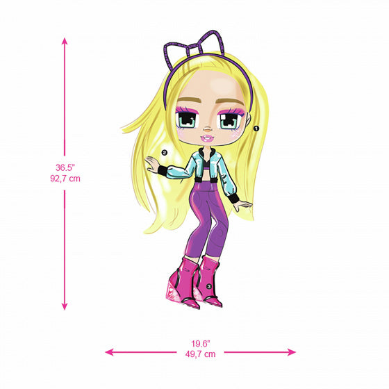 muurstickers LOL Boxy Girls Hazel 92,7 cm 41-delig