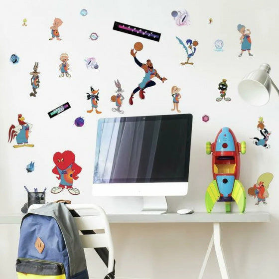 muurstickers Space Jam junior vinyl 34-delig