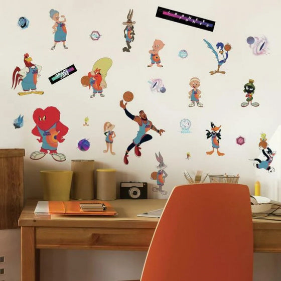 muurstickers Space Jam junior vinyl 34-delig