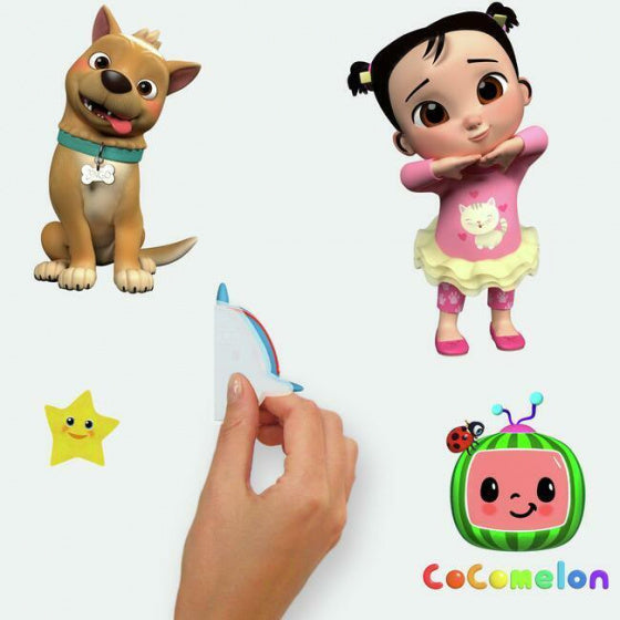 raamsticker Cocomelon junior 44 x 23 cm vinyl 48-delig