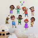 raamsticker Cocomelon junior 44 x 23 cm vinyl 48-delig
