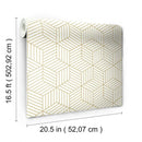 behang Peel and Stick Hexagon 503 cm vinyl goud