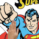 muursticker Superman alfabet vinyl blauw/rood 126-delig