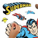 muursticker Superman alfabet vinyl blauw/rood 126-delig